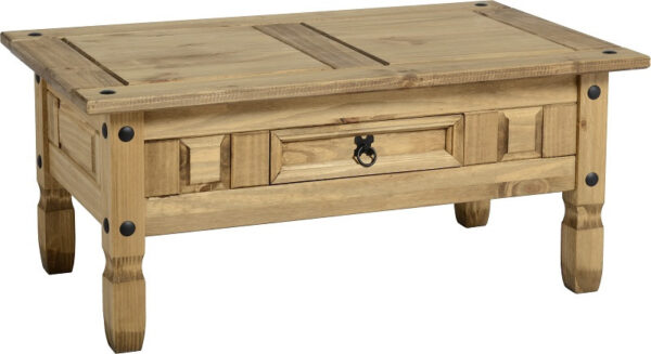 Mexican Pine 1 Drawer Coffee Table