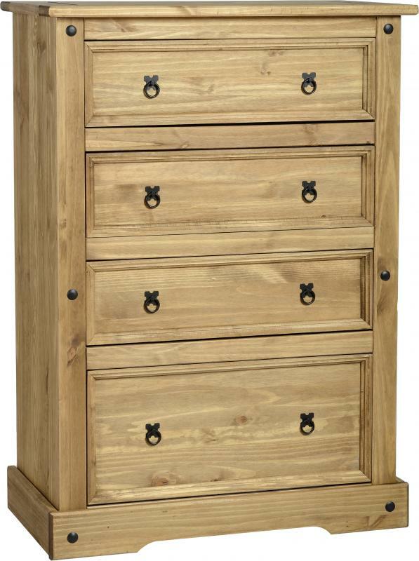 Mexican Pine 4 Drawer Chest