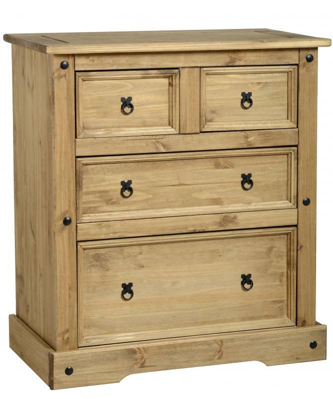 Mexican Pine 2+2 Drawer Chest