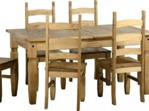 Mexican Pine Extending Dining Set 1+6