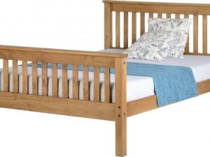 Monaco 4'6" Bed High Foot End (Waxed Pine)