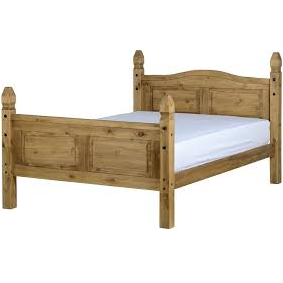 Corona Pine Double (4' 6") High Foot-End Bed